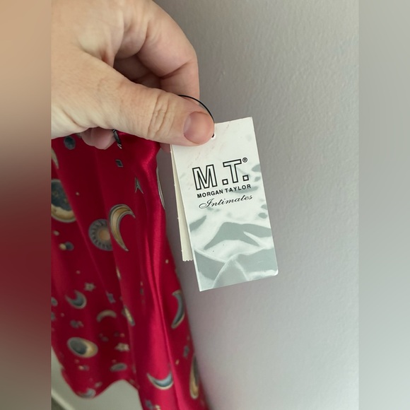 Valentine’s Day Red Celestial Slip Dress Sexy Lingerie Nightdress Size Medium - Picture 3 of 8